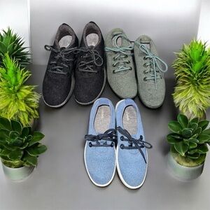 3 pair Allbirds Shoes Tree Skippers, Mizzle & WR. All women’s 9